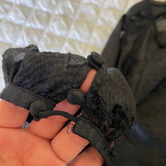 Karen Millen black semi sheer blouse - Picture 5 of 7